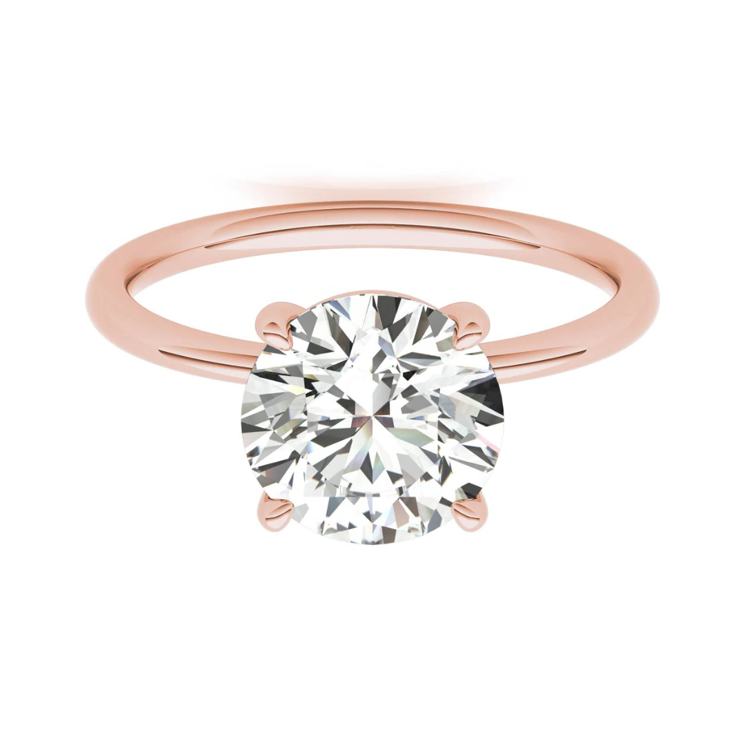 2-1/2 CT. T.W. Certified Lab-Grown Diamond Solitaire Hidden Halo Engagement Ring in 14K Rose Gold (F/VS2)