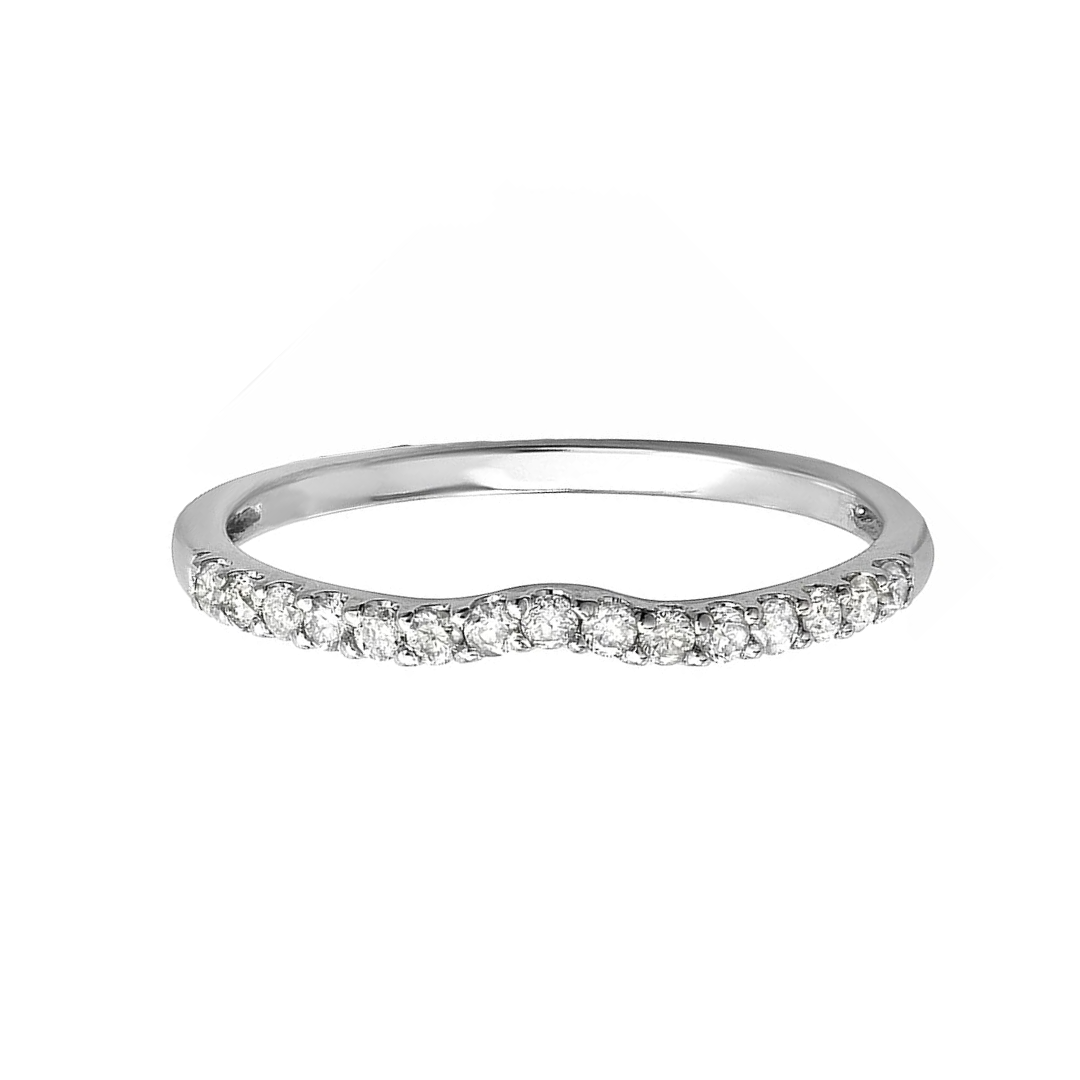 1/2 CT. T.W. Certified Lab-Grown Diamond Contour Band in 14K White Gold (F/VS2)