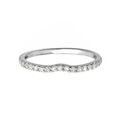 1/2 CT. T.W. Certified Lab-Grown Diamond Contour Band in 14K White Gold (F/VS2)