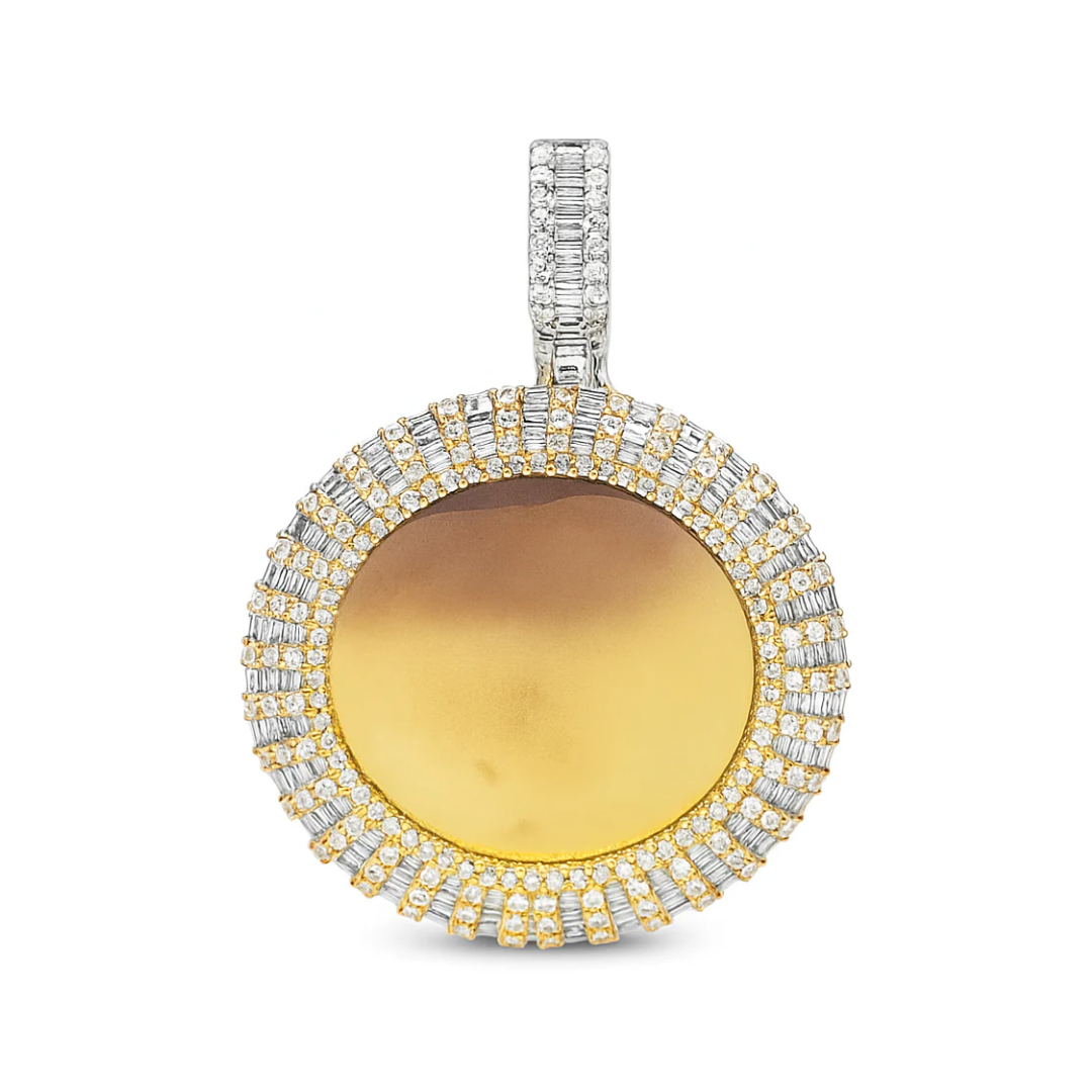 4.0 CT. T.W. Diamond Round Memory Pendant in 10K Yellow Gold