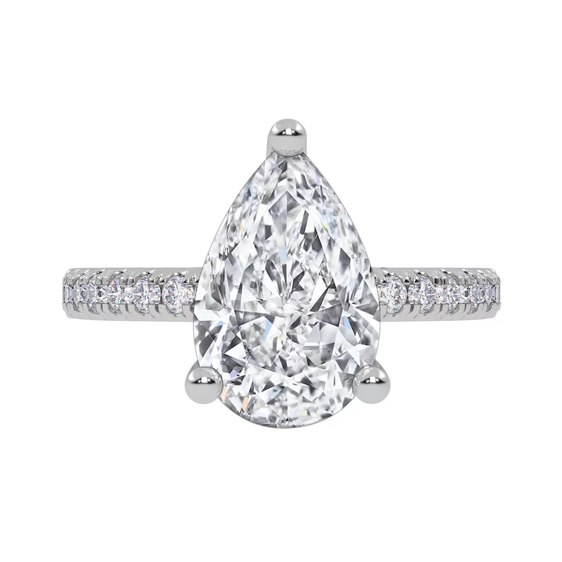 2-1/4 CT. T.W. Pear-Shaped Certified Lab-Grown Diamond Engagement Ring in 14K White Gold (I/SI2)