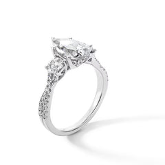 2-3/4 CT. T.W. Pear-Shaped Certified Lab-Grown Diamond Three Stone Engagement Ring in 14K Gold (F/SI2)