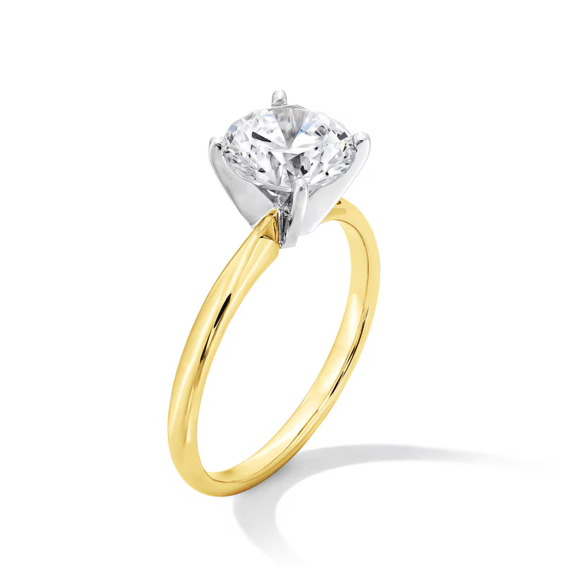 2 CT. Certified Lab-Grown Diamond Solitaire Engagement Ring in 14K Two-Tone Gold (FVS2)