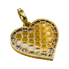 0.50 CT. T.W. Diamond Heart-Shaped Memory Pendant in 10K Yellow Gold