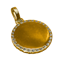 0.14 CT. T.W. Diamond Memory Frame Pendant in 10K Yellow Gold