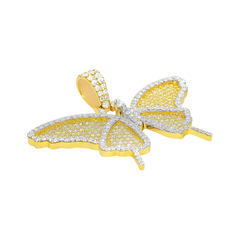 1.46 CT. T.W. Diamond Butterfly Pendant in 10K Yellow Gold