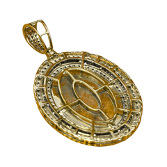 3.0 CT. T.W. Diamond Oval Memory Pendant in 10K Yellow Gold