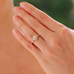 1-1/2 CT. T.W. Certified Lab-Grown Diamond Center Stone Frame Engagement Ring in 14K Gold (F/VS2)