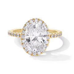 3-1/2 CT. T.W. Oval Certified Lab-Grown Diamond Frame Engagement Ring in 14K Gold (F/VS2)