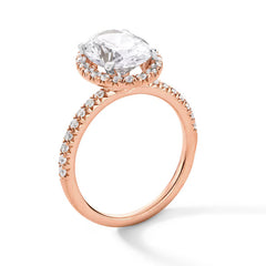 3-1/2 CT. T.W. Oval Certified Lab-Grown Diamond Frame Engagement Ring in 14K Gold (F/VS2)