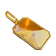 10k Yellow Gold Rectangle Shaped Diamond Memory Pendant 0.23 ctw