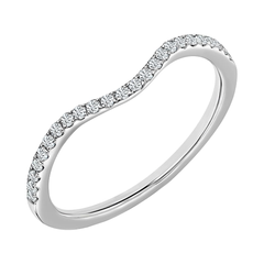 1/2 CT. T.W. Certified Lab-Grown Diamond Contour Band in 14K White Gold (F/VS2)