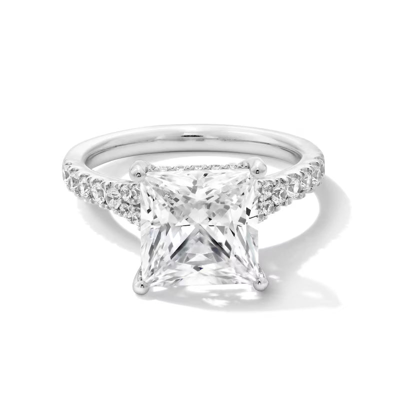 4-1/2 CT. T.W. Princess-Cut Certified Lab-Grown Diamond Split Shank Engagement Ring in 14K Gold (F/SI2)