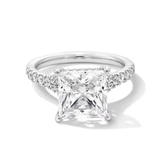 4-1/2 CT. T.W. Princess-Cut Certified Lab-Grown Diamond Split Shank Engagement Ring in 14K Gold (F/SI2)