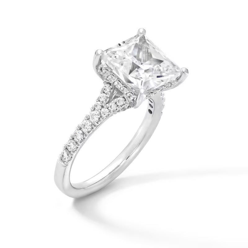 4-1/2 CT. T.W. Princess-Cut Certified Lab-Grown Diamond Split Shank Engagement Ring in 14K Gold (F/SI2)