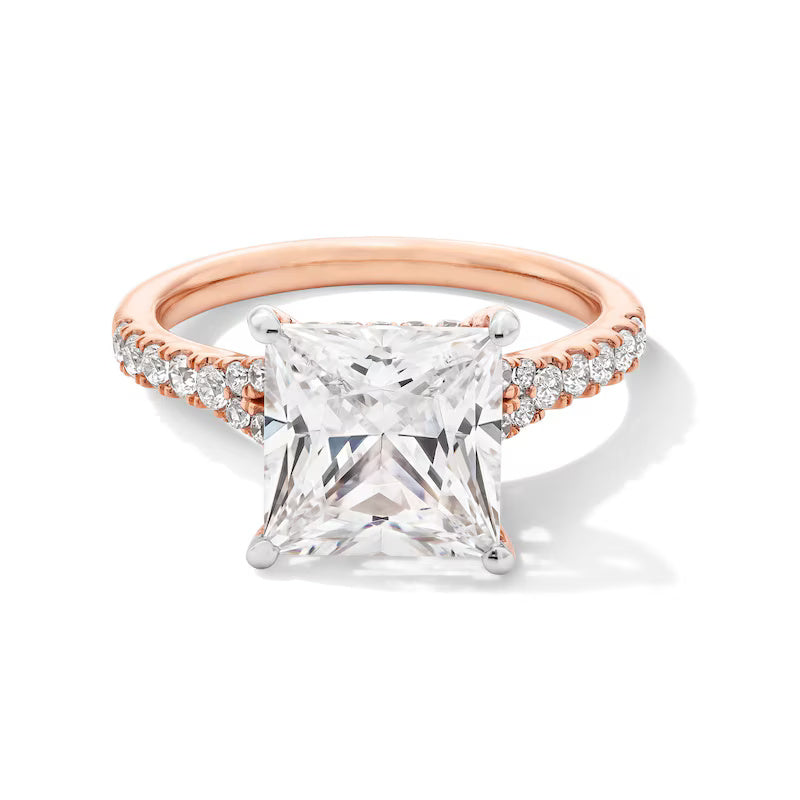 4-1/2 CT. T.W. Princess-Cut Certified Lab-Grown Diamond Split Shank Engagement Ring in 14K Gold (F/SI2)