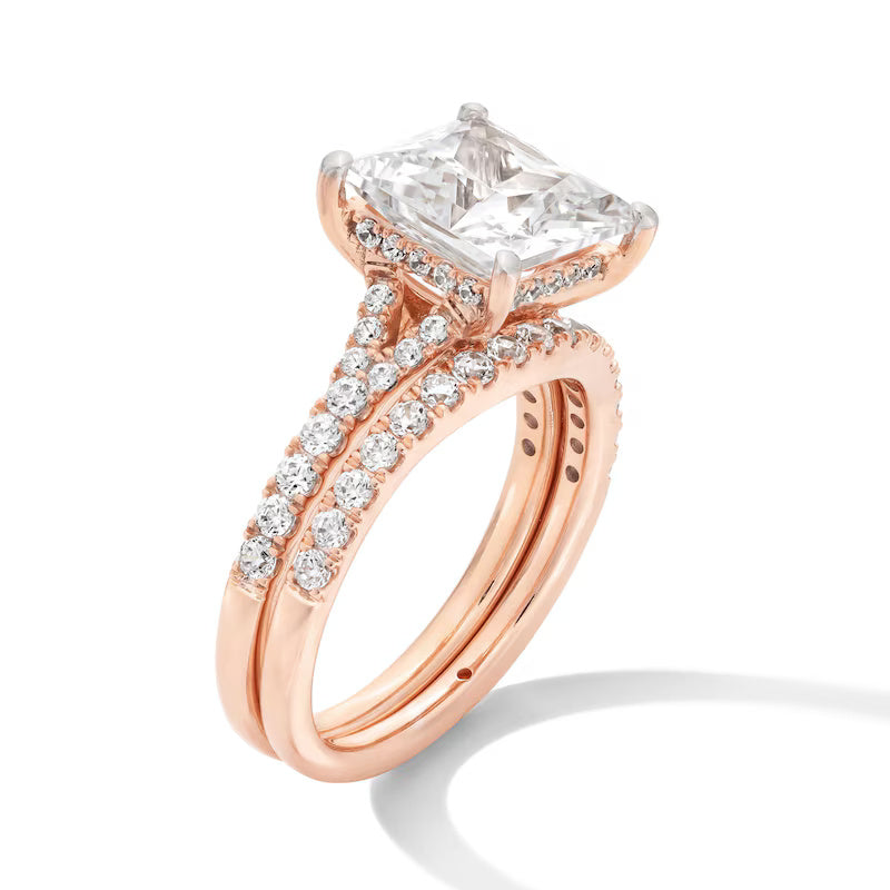 4-1/2 CT. T.W. Princess-Cut Certified Lab-Grown Diamond Split Shank Engagement Ring in 14K Gold (F/SI2)