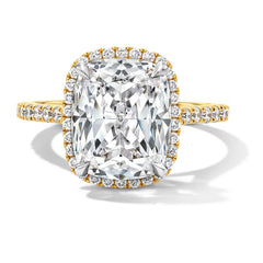 4-5/8 CT. T.W. Elongated Cushion-Cut Certified Lab-Grown Diamond Frame Bridal Set in 14K Gold (F/VS2)