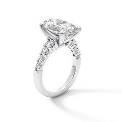 5-3/4 CT. T.W. Oval Certified Lab-Grown Diamond Graduated Shank Engagement Ring in 14K Gold (F/VS2)