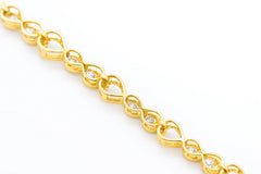 Infinity Heart Bracelet 1.50 ctw Diamond 10K Yellow Gold