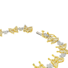 Butterfly Bracelet 1.25 ctw Diamond 10K Yellow Gold