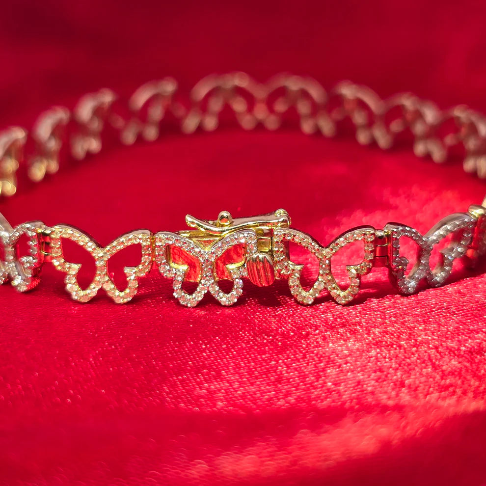 Butterfly Bracelet 1.25 ctw Diamond 10K Yellow Gold