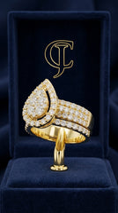 14Kt Yellow Gold with 1.88ctw Natural Diamonds Ring & Band (Bridal Set)