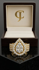 14Kt Yellow Gold with 1.88ctw Natural Diamonds Ring & Band (Bridal Set)