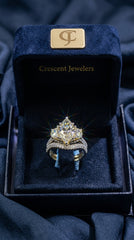 14Kt Yellow Gold with 4.48ctw Lab Grown Diamonds, 2.97ctw Marquee Cut Centre Diamond Bridal Set (Ring)