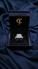 14Kt Yellow Gold with total 3.08ctw Lab Grown Diamonds, 1.58ctw Princess Cut Centre Diamond Bridal Set (Ring)