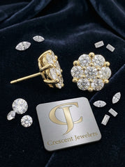 10kt Yellow Gold with 1.80ctw Natural Diamonds Earrings