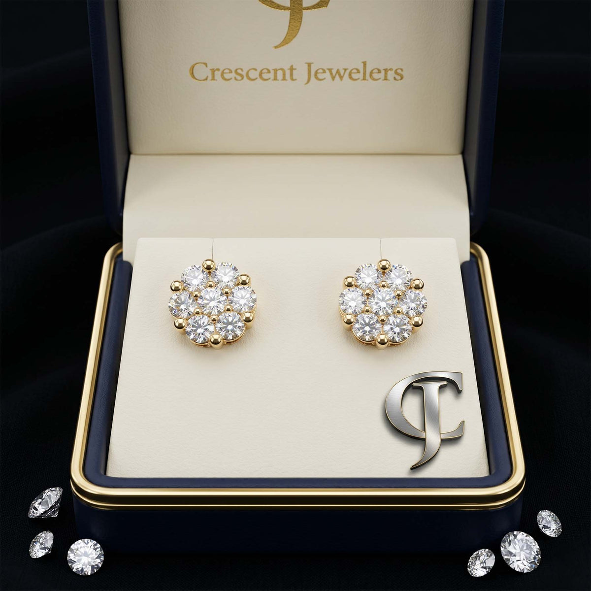 10kt Yellow Gold with 1.80ctw Natural Diamonds Earrings