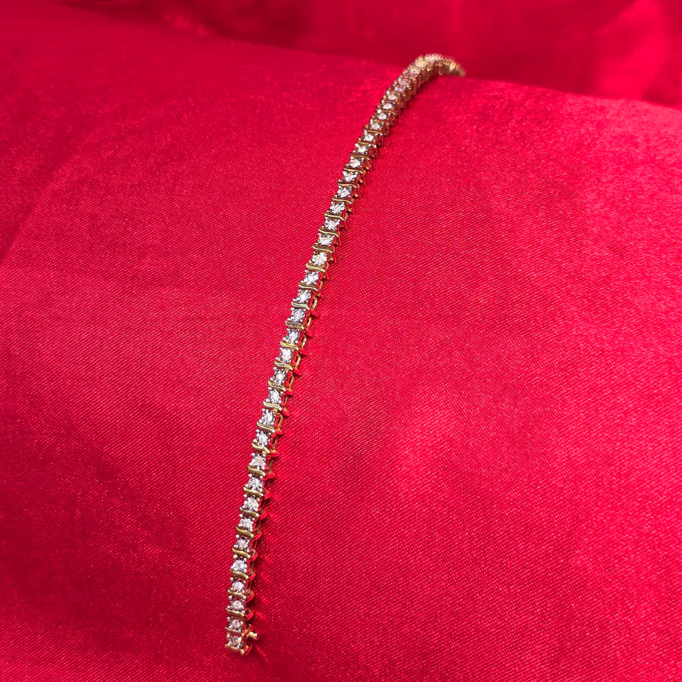 Diamond Bracelet 1.00 ctw 10K Yellow Gold