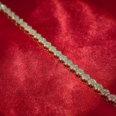 Flower Bracelet 2.60 ctw Diamond 10K Yellow Gold