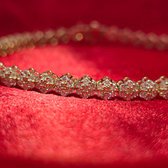 Flower Bracelet 2.60 ctw Diamond 10K Yellow Gold