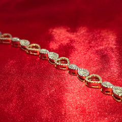 Infinity Heart Bracelet 1.50 ctw Diamond 10K Yellow Gold