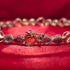 Infinity Heart Bracelet 1.50 ctw Diamond 10K Yellow Gold
